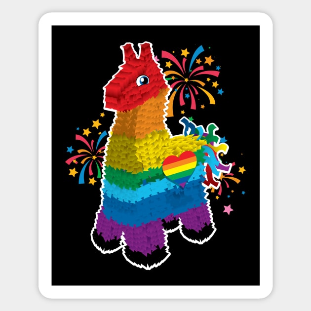 Rainbow Llama Sticker by CuddleswithCatsArt